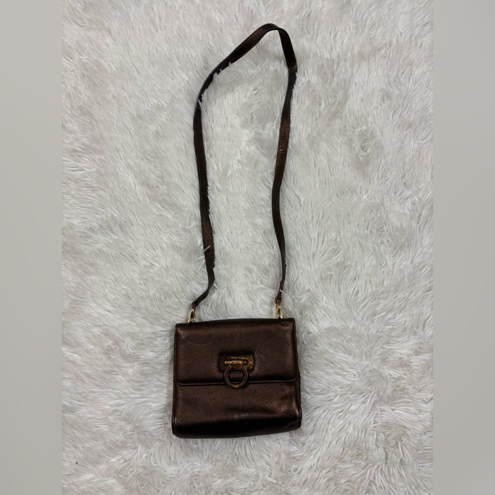 Salvatore Ferragamo Dark Brown Crossbody Bag